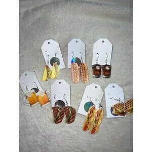 7 new, food themed earrings